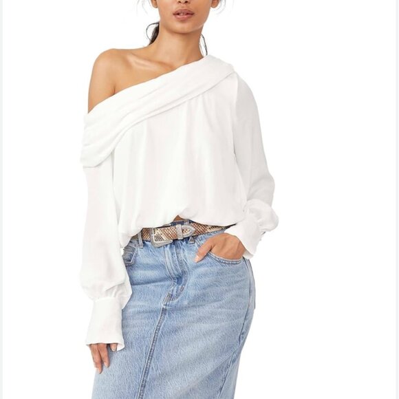 NWT Free People Jenna Off The Shoulder Top Size Medium - Picture 1 of 5